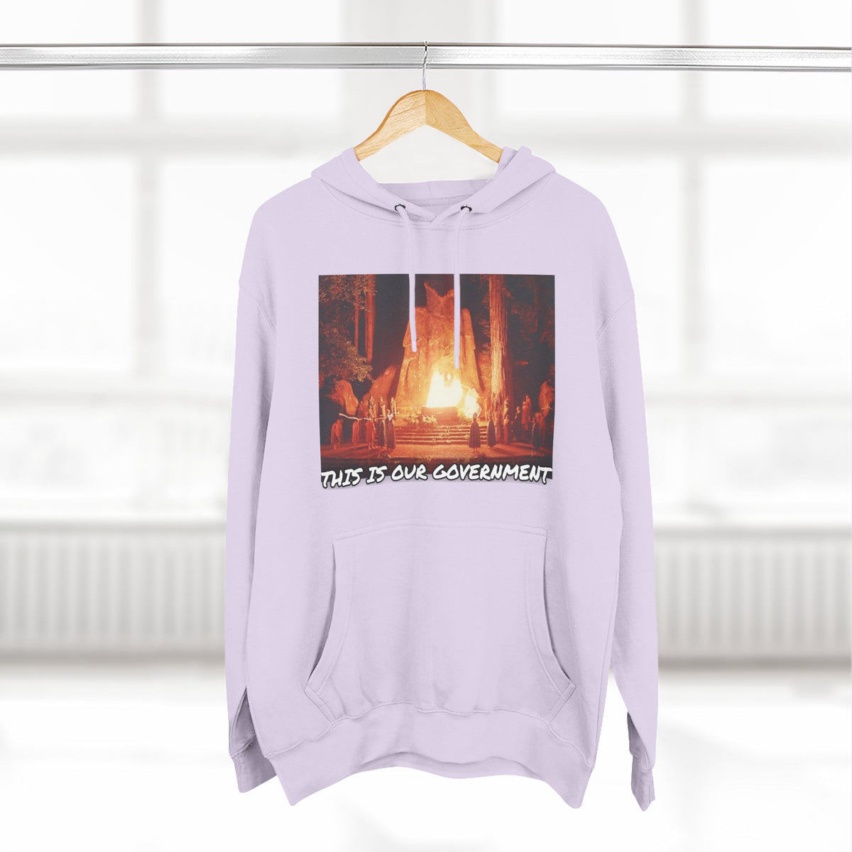 The SCIF Moloch Bohemian Grove "This Is Our Government," Hoodie, Back Quote "Truth Is the Most Effective Weapon..."