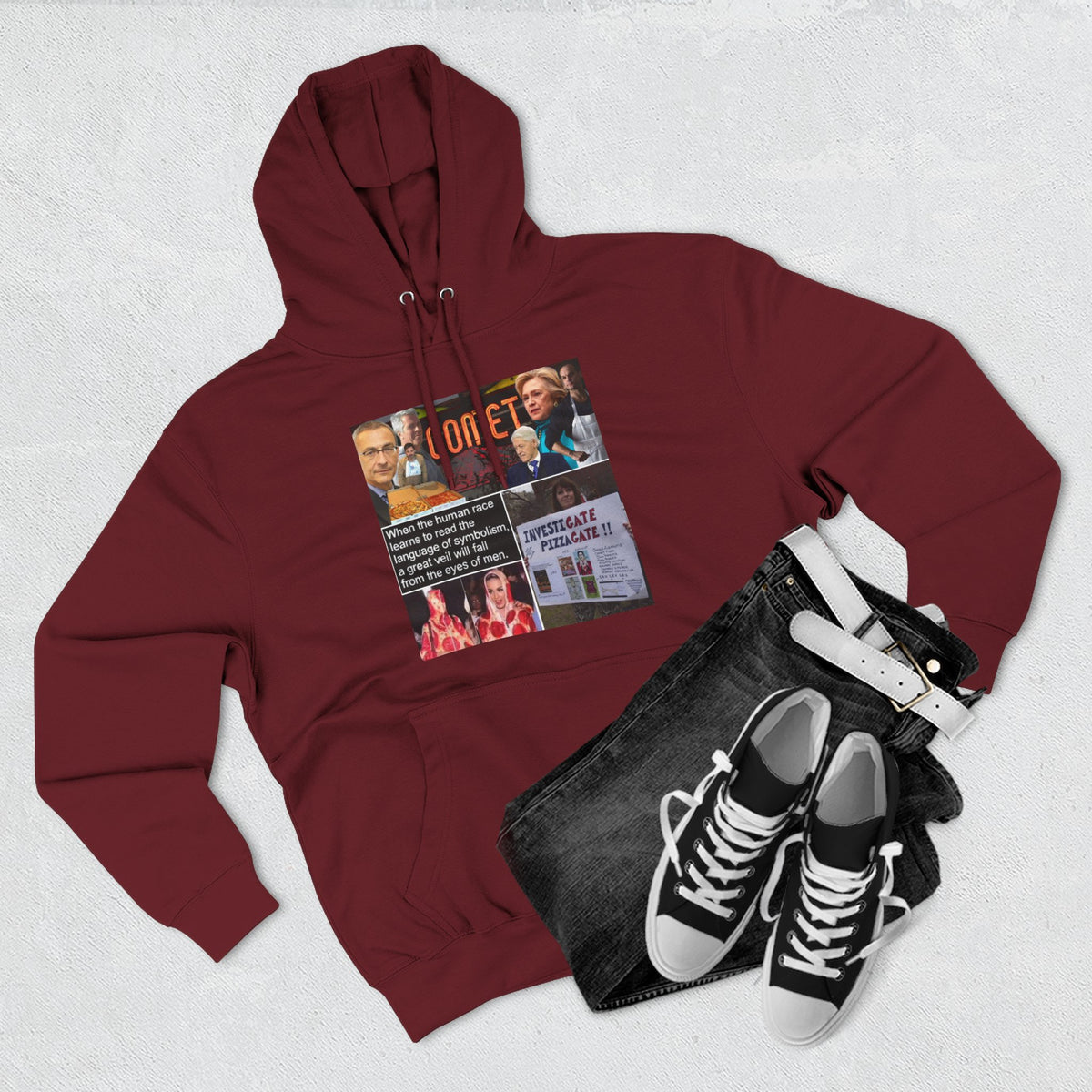 The SCIF "Pizzagate Collage" Fleece hoodie