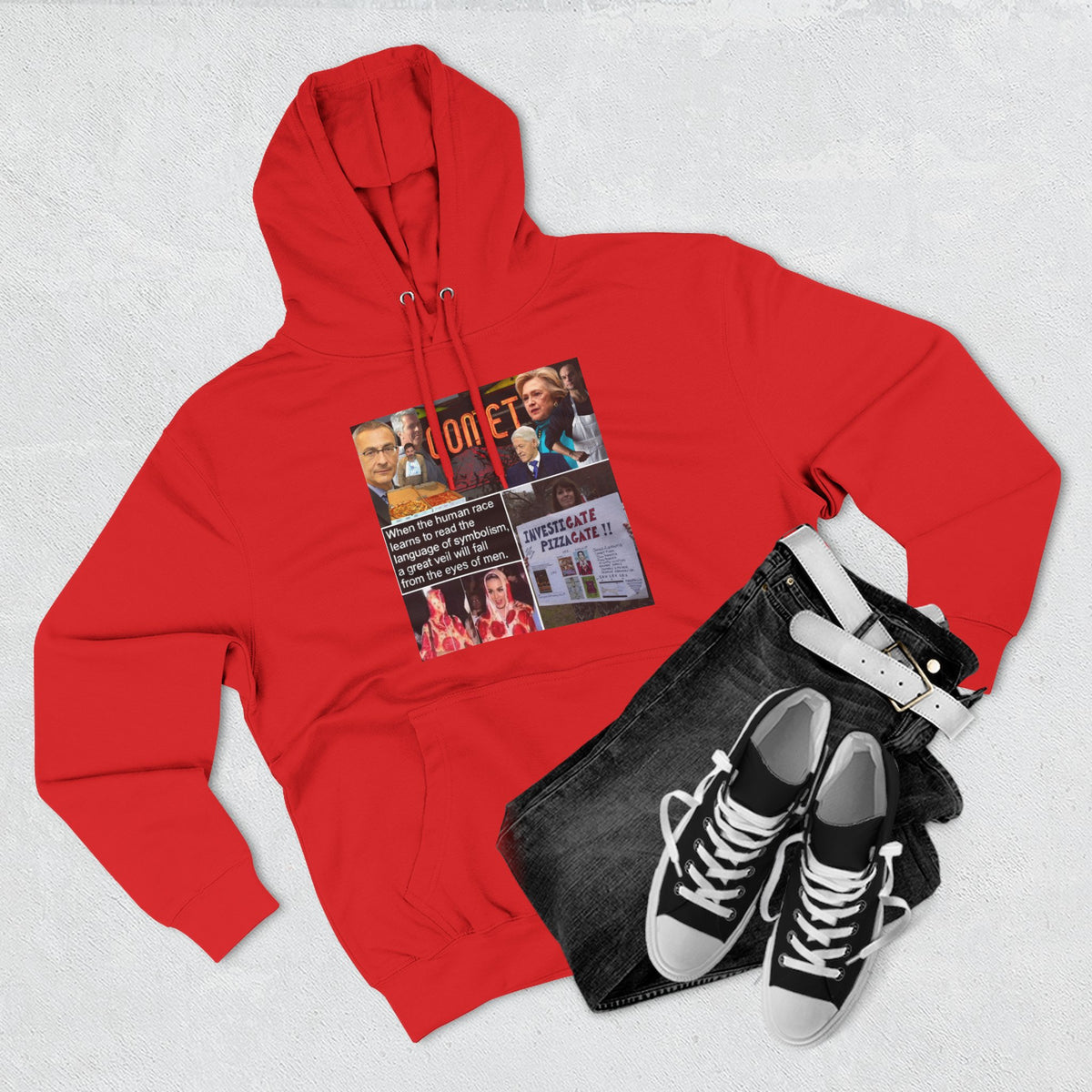 The SCIF "Pizzagate Collage" Fleece hoodie