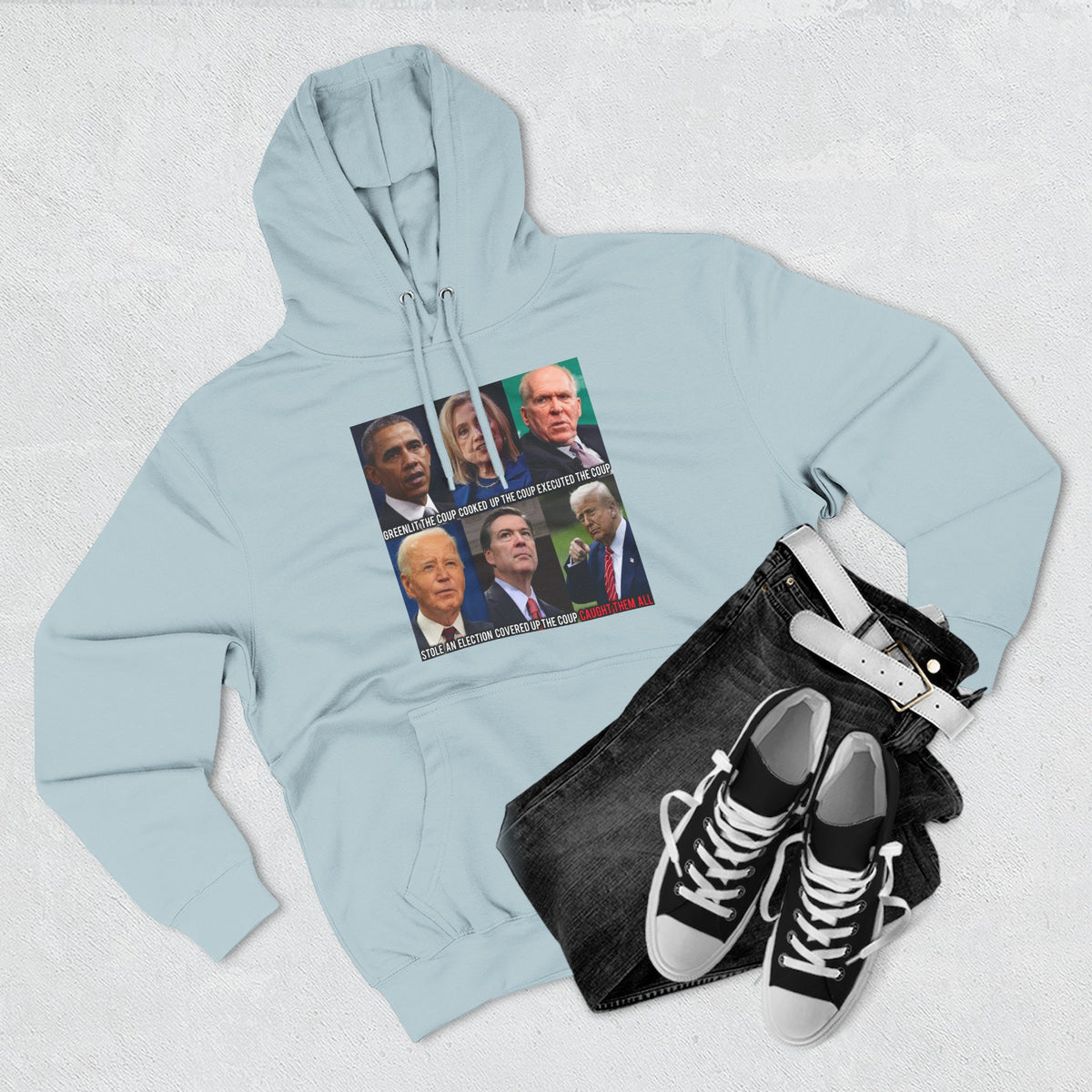 The SCIF Political Figures "Caught Them All" Fleece Hoodie
