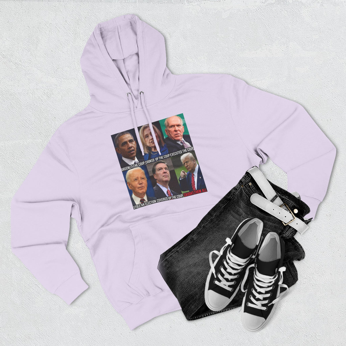 The SCIF Political Figures "Caught Them All" Fleece Hoodie