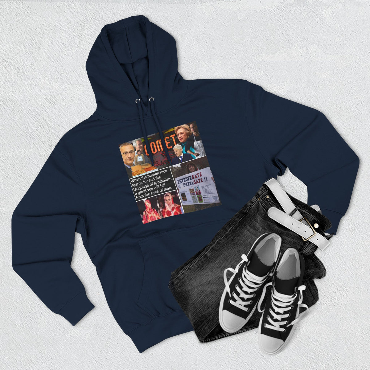 The SCIF "Pizzagate Collage" Fleece hoodie