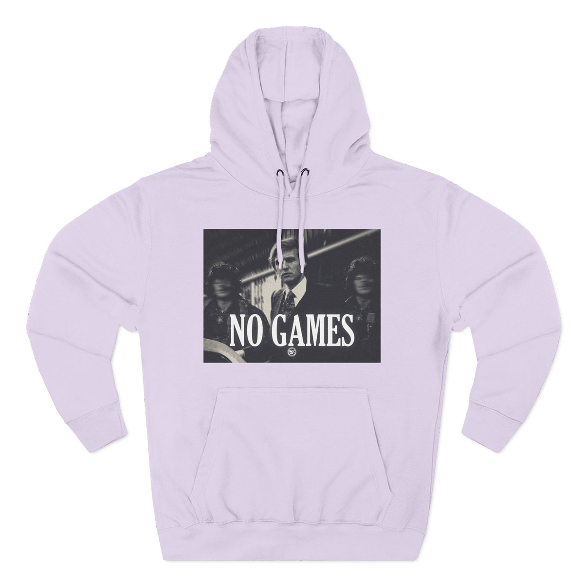 The SCIF "No Games" Hoodie – Vintage Noir Graphic Fleece Pullover