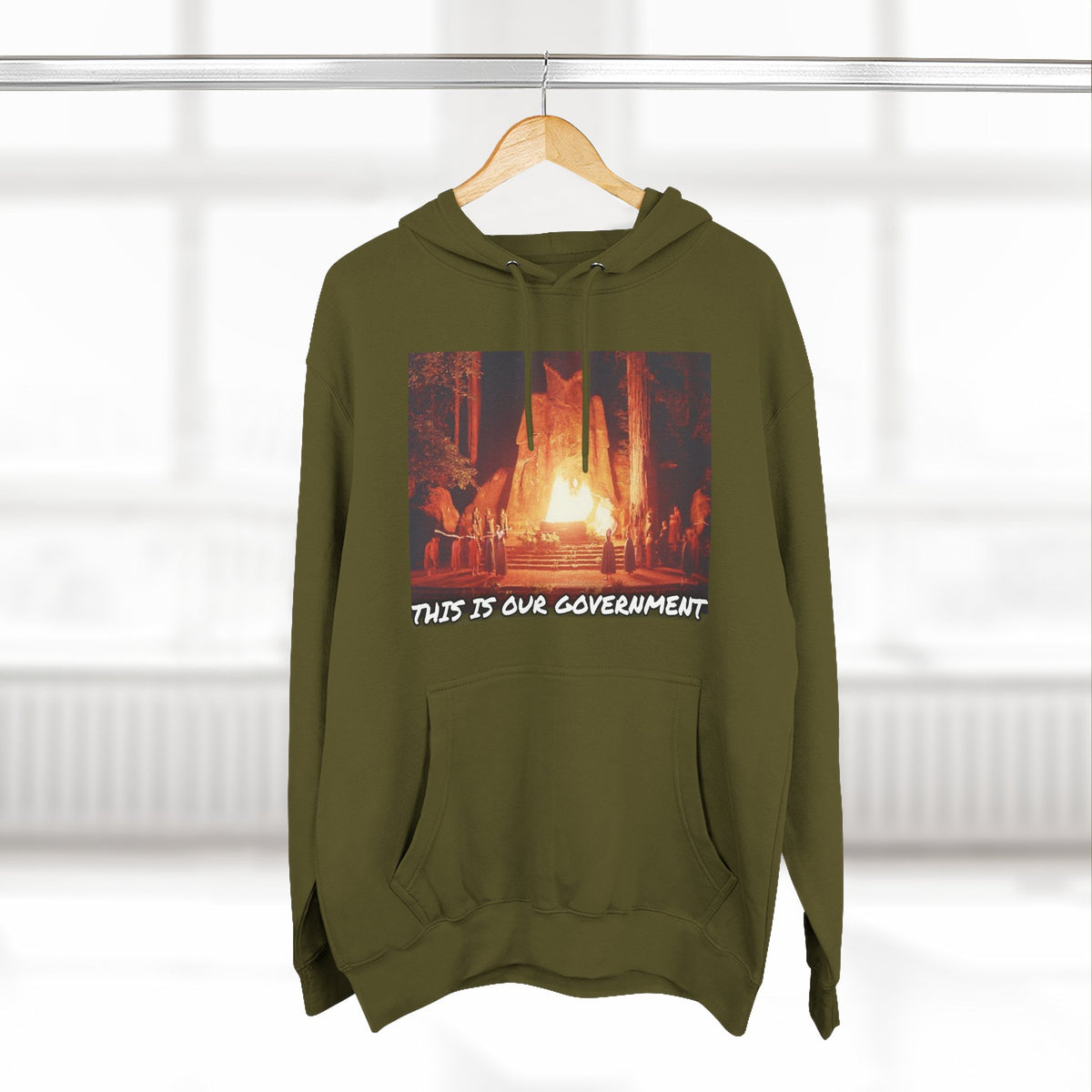 The SCIF Moloch Bohemian Grove "This Is Our Government," Hoodie, Back Quote "Truth Is the Most Effective Weapon..."