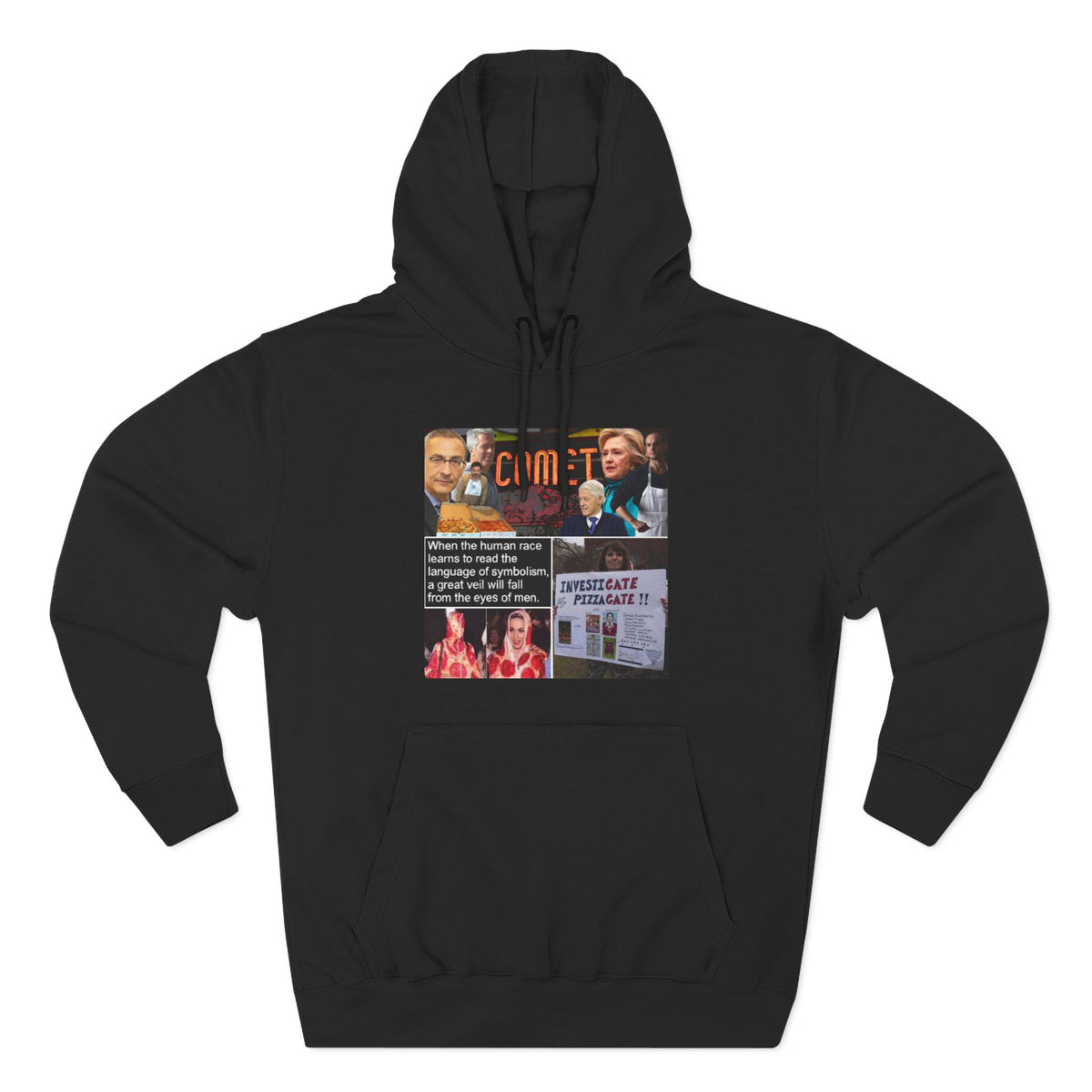 The SCIF "Pizzagate Collage" Fleece hoodie