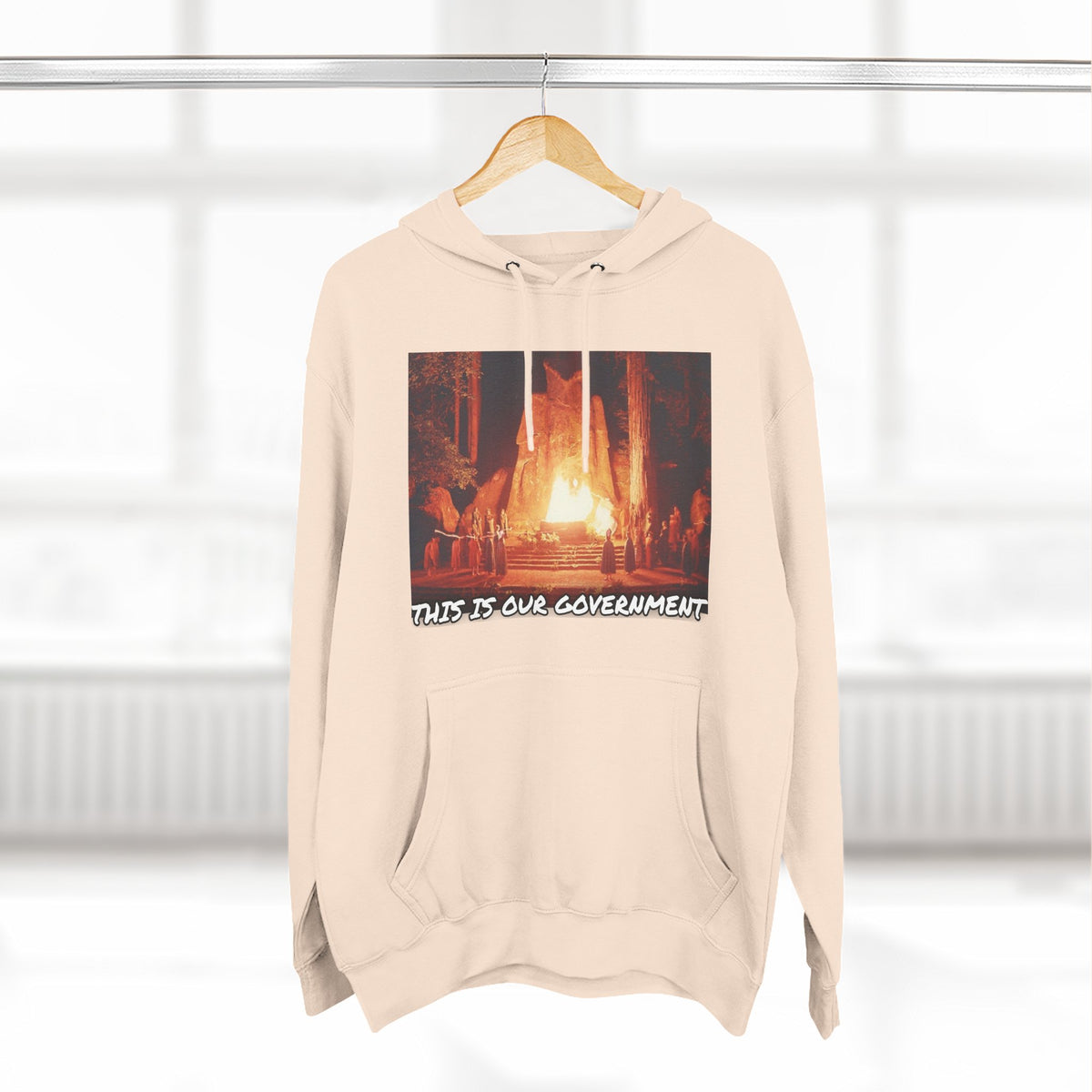 The SCIF Moloch Bohemian Grove "This Is Our Government," Hoodie, Back Quote "Truth Is the Most Effective Weapon..."