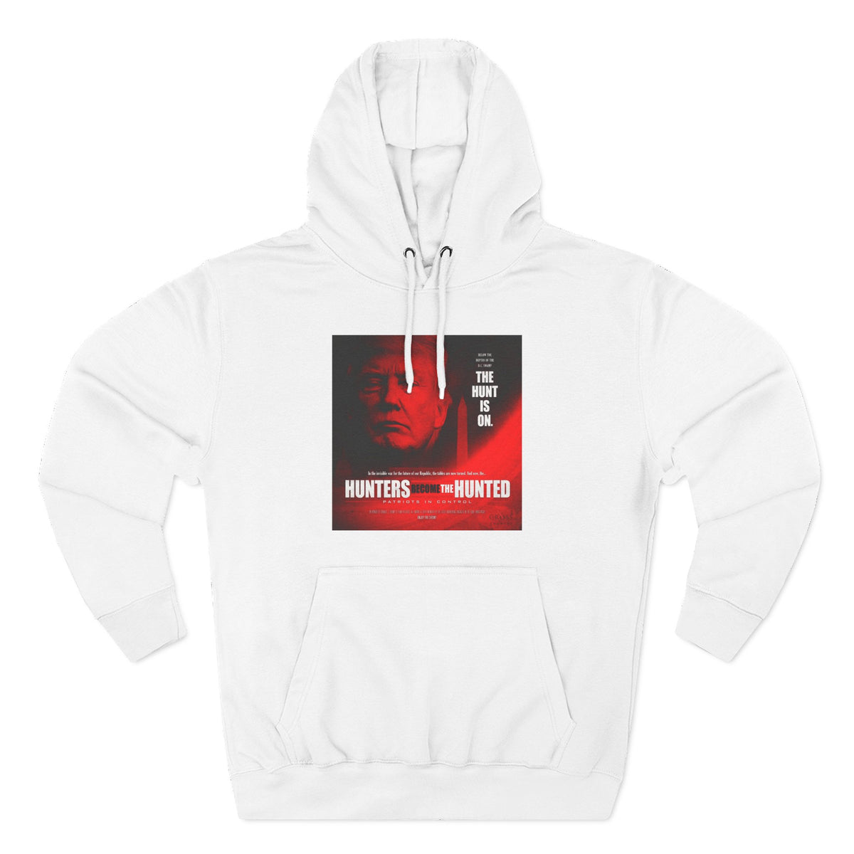 The SCIF "Hunters Become the Hunted Hoodie" – Red Noir Graphic Fleece Pullover
