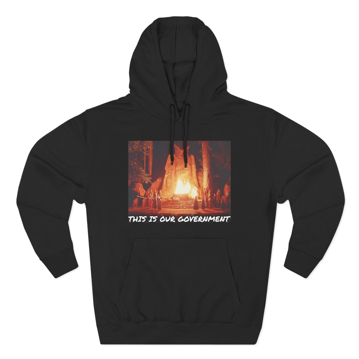 The SCIF Moloch Bohemian Grove "This Is Our Government," Hoodie, Back Quote "Truth Is the Most Effective Weapon..."