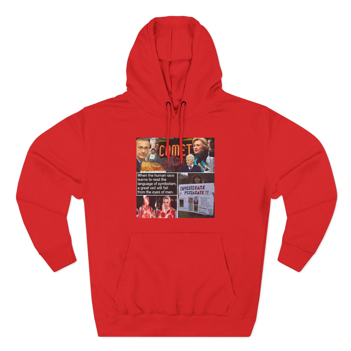 The SCIF "Pizzagate Collage" Fleece hoodie