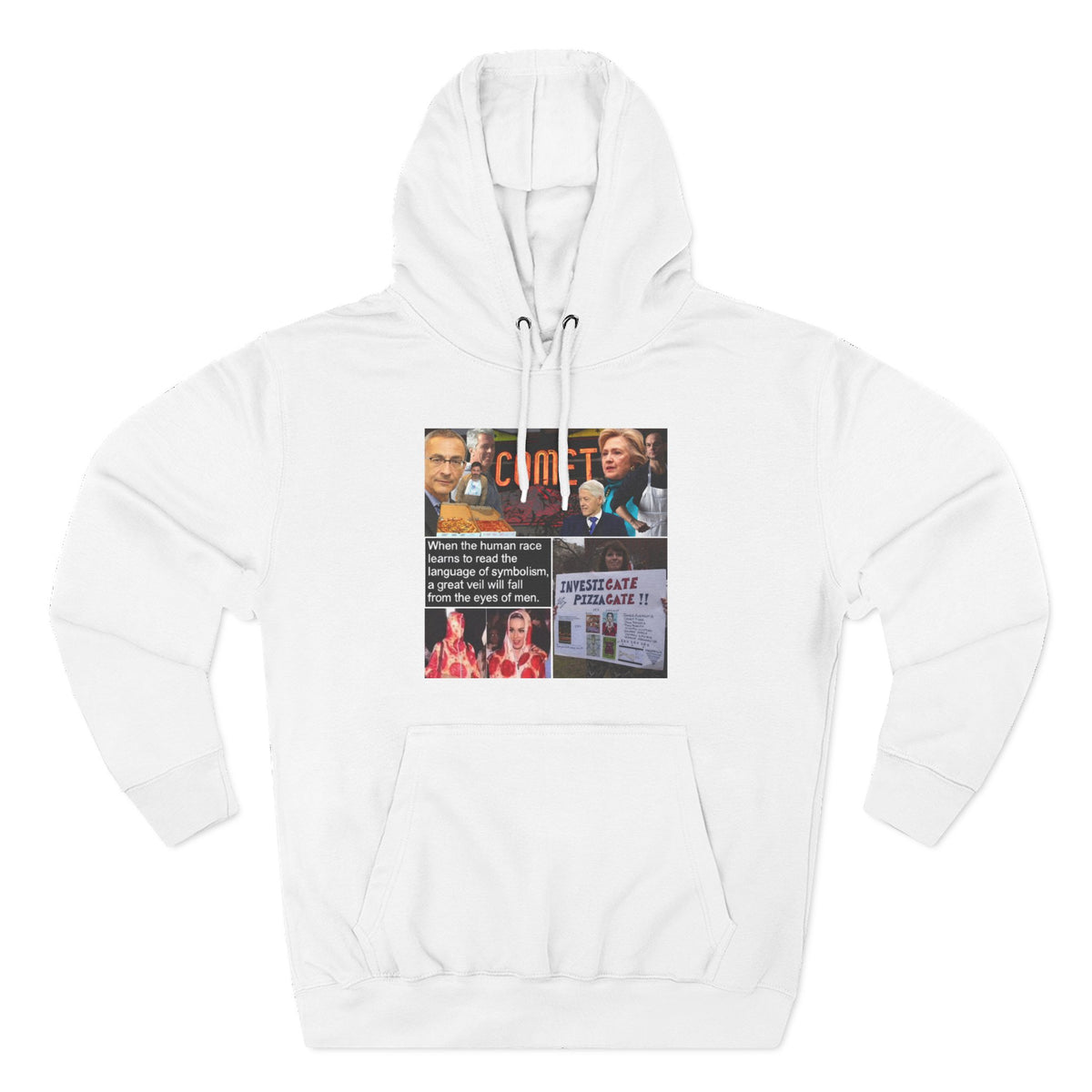 The SCIF "Pizzagate Collage" Fleece hoodie