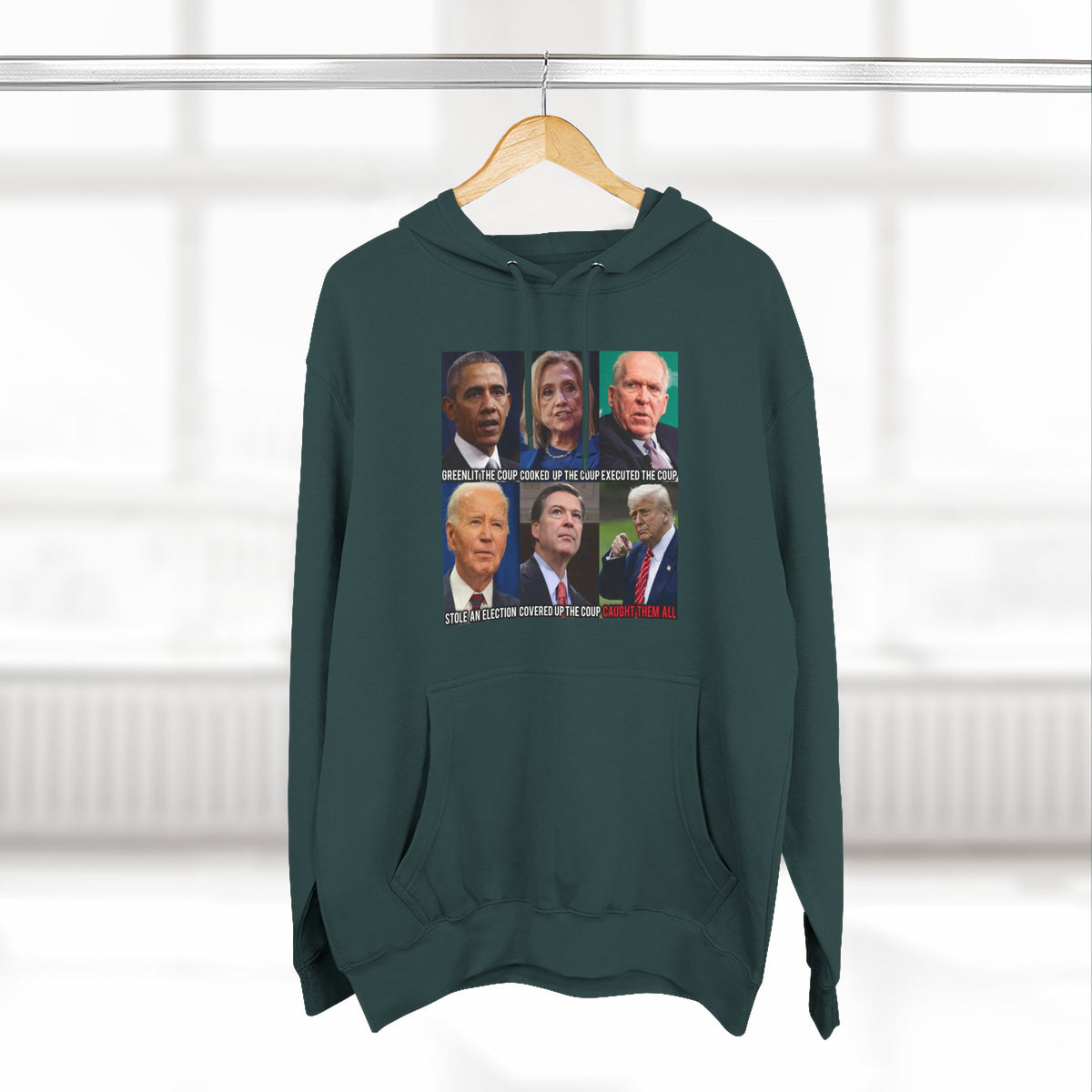 The SCIF Political Figures "Caught Them All" Fleece Hoodie