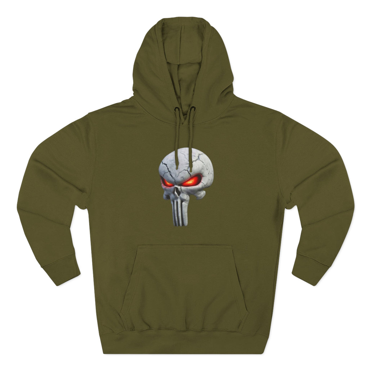The SCIF Skull Hoodie with Red Glowing Eyes