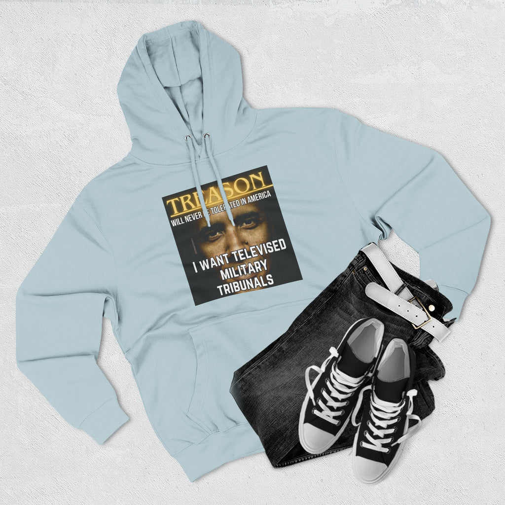 The SCIF "Treason" Televised Military Tribunals Graphic Hoodie