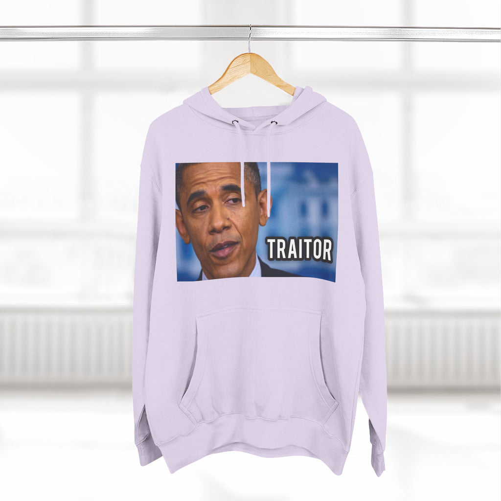 The SCIF "Presidential Traitor Meme" Fleece Hoodie, Back "Money On Pallets Meme."
