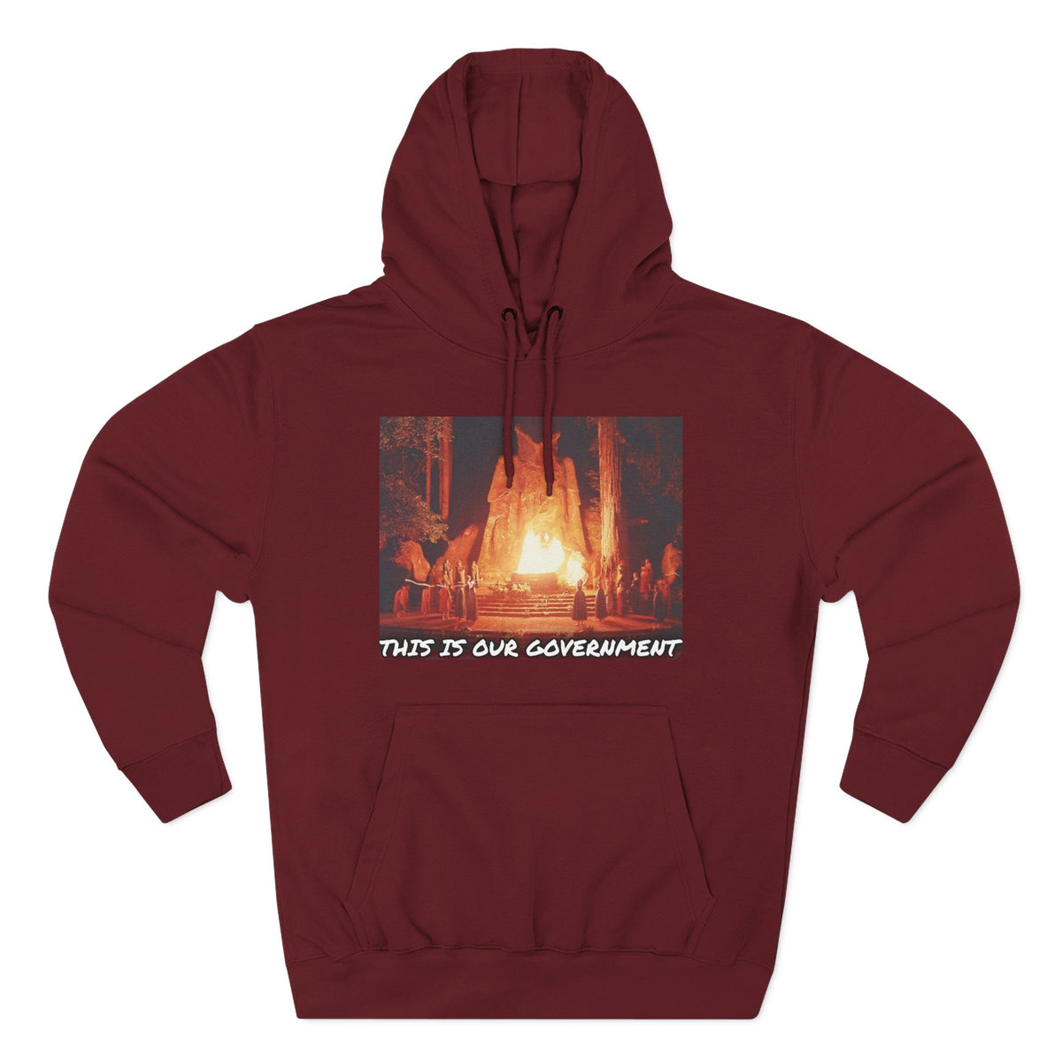 The SCIF Moloch Bohemian Grove "This Is Our Government," Hoodie, Back Quote "Truth Is the Most Effective Weapon..."