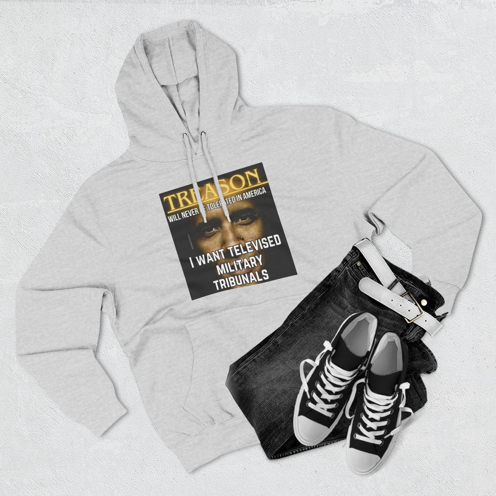 The SCIF "Treason" Televised Military Tribunals Graphic Hoodie