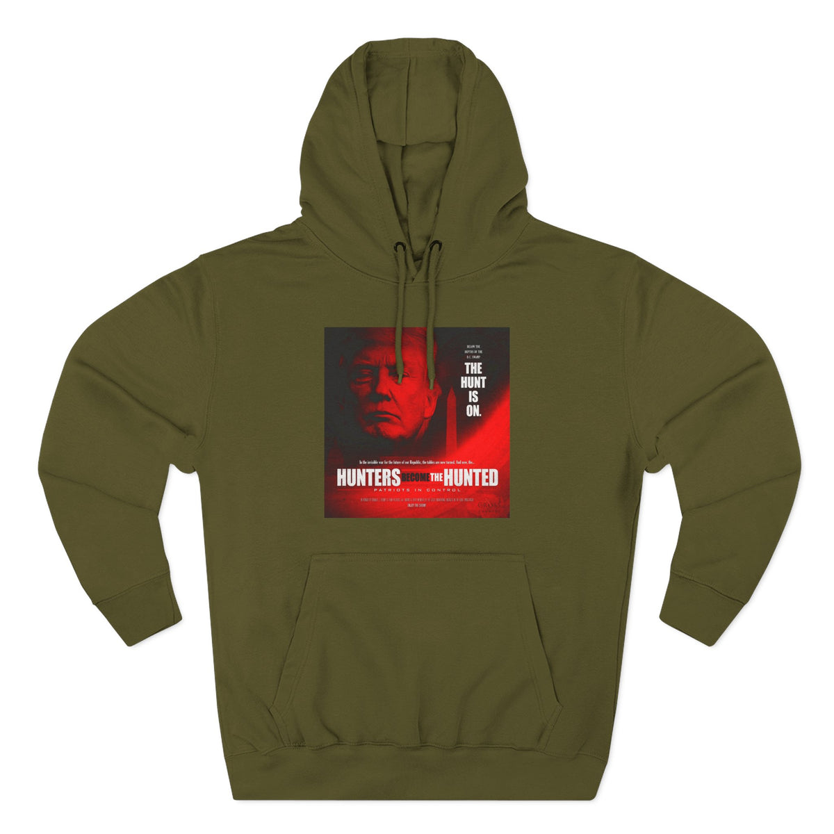 The SCIF "Hunters Become the Hunted Hoodie" – Red Noir Graphic Fleece Pullover