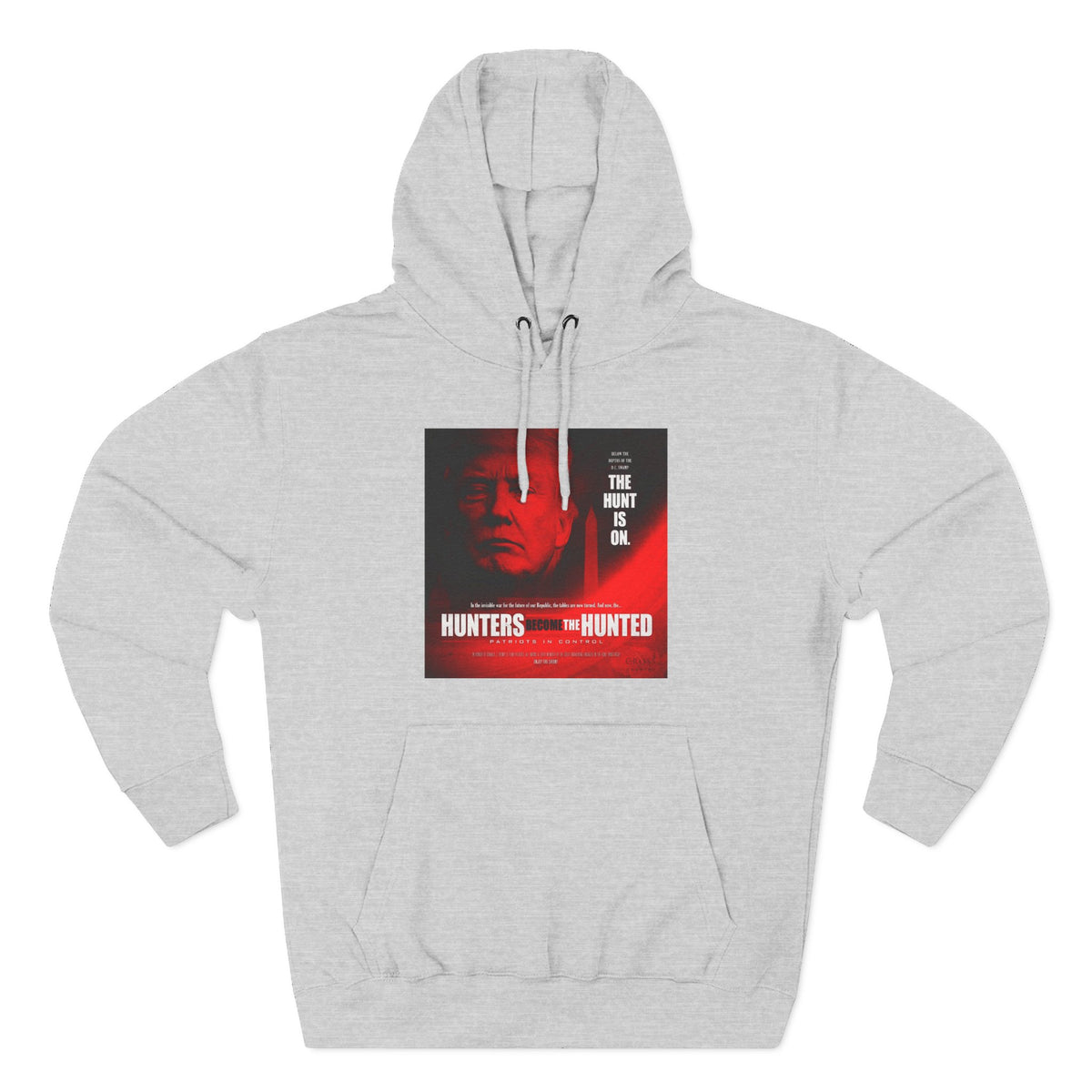 The SCIF "Hunters Become the Hunted Hoodie" – Red Noir Graphic Fleece Pullover