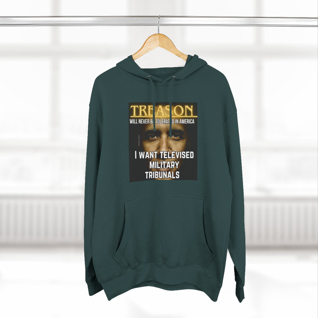 The SCIF "Treason" Televised Military Tribunals Graphic Hoodie