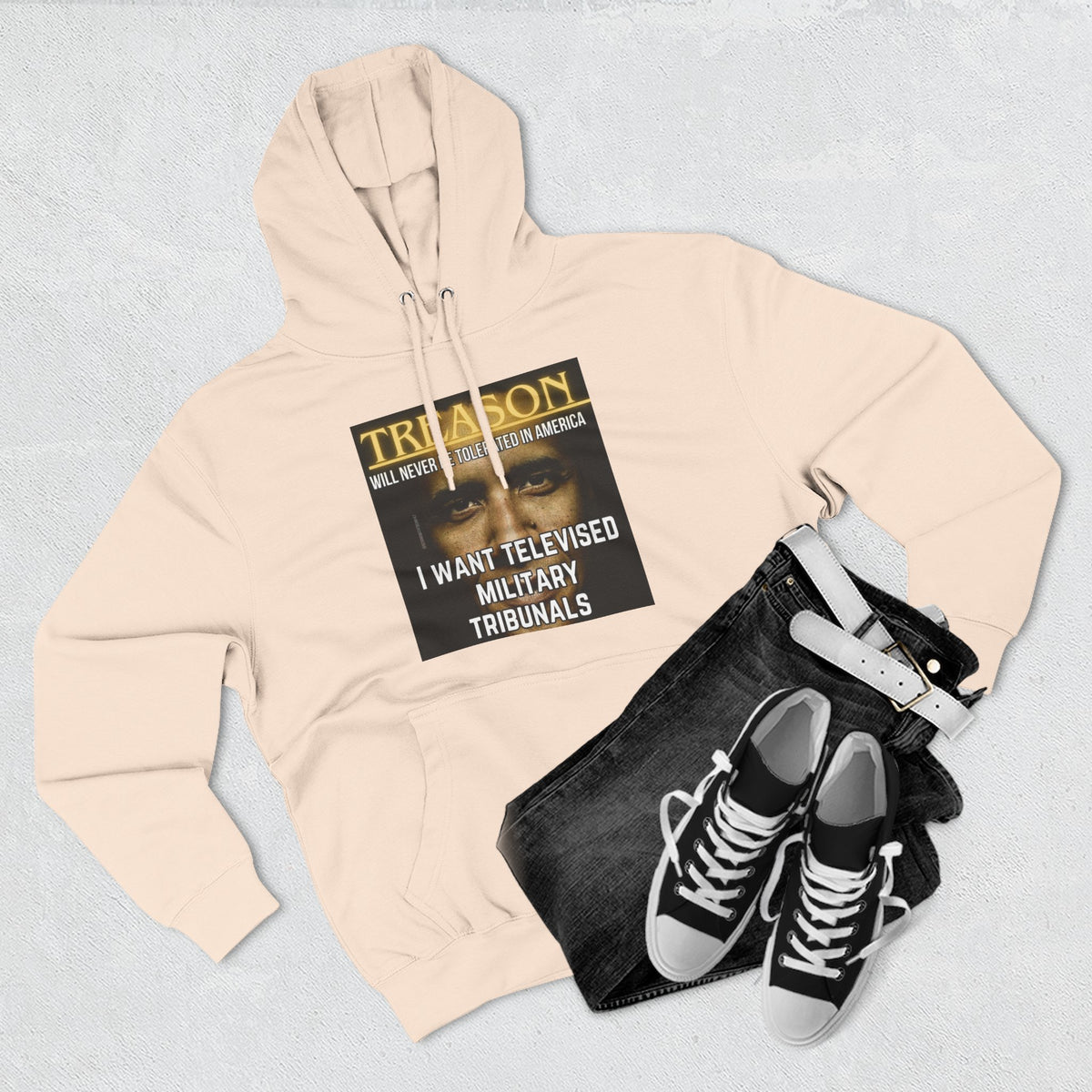 The SCIF "Treason" Televised Military Tribunals Graphic Hoodie