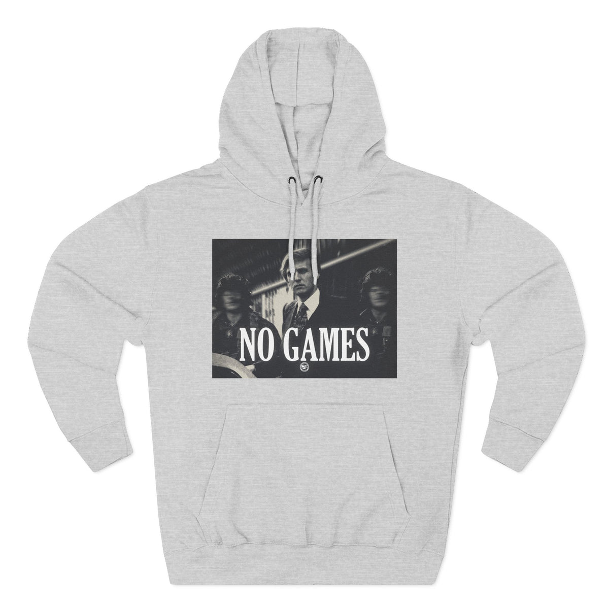 The SCIF "No Games" Hoodie – Vintage Noir Graphic Fleece Pullover
