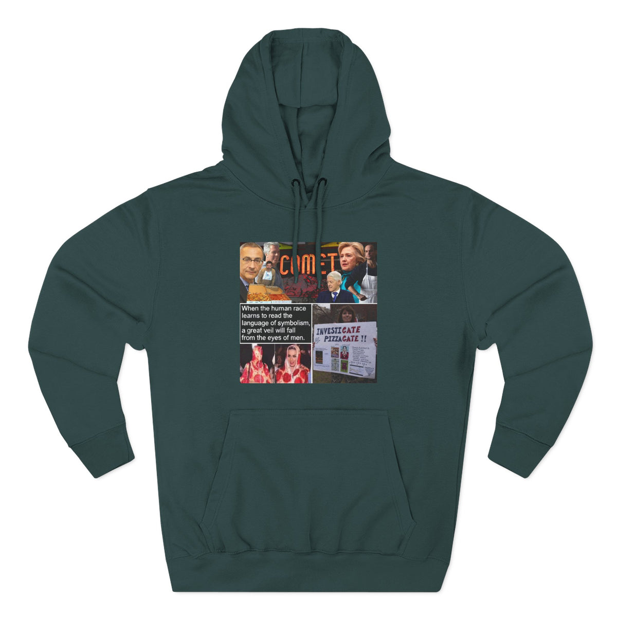 The SCIF "Pizzagate Collage" Fleece hoodie