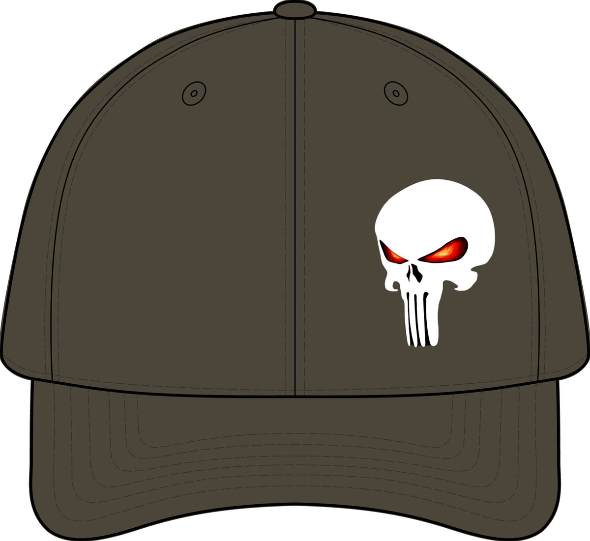 The SCIF Skull "Solid White" Graphic strapback