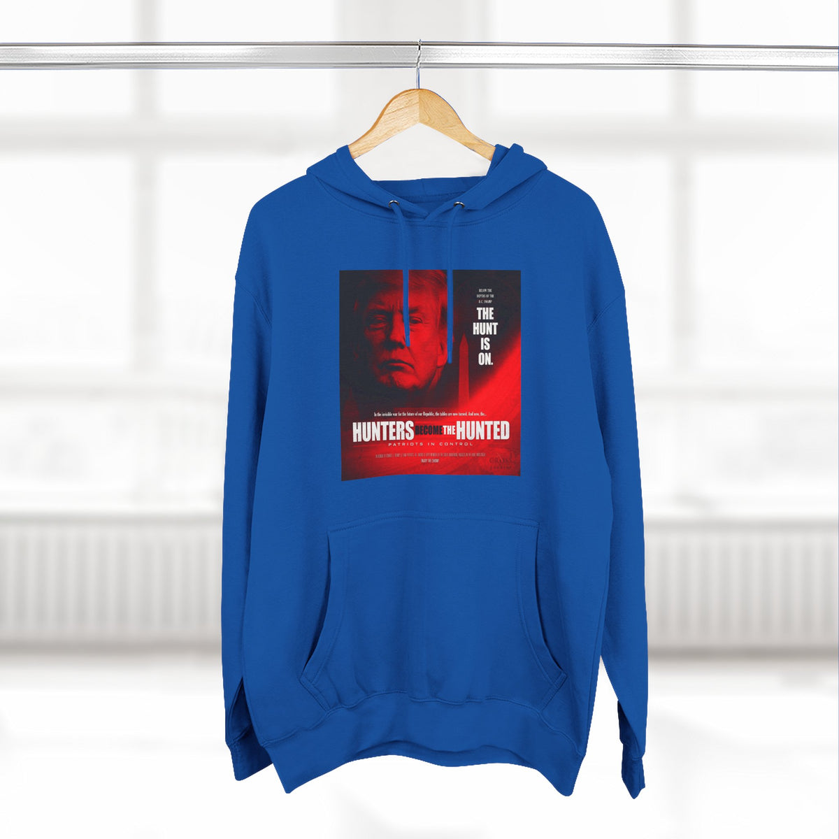The SCIF "Hunters Become the Hunted Hoodie" – Red Noir Graphic Fleece Pullover