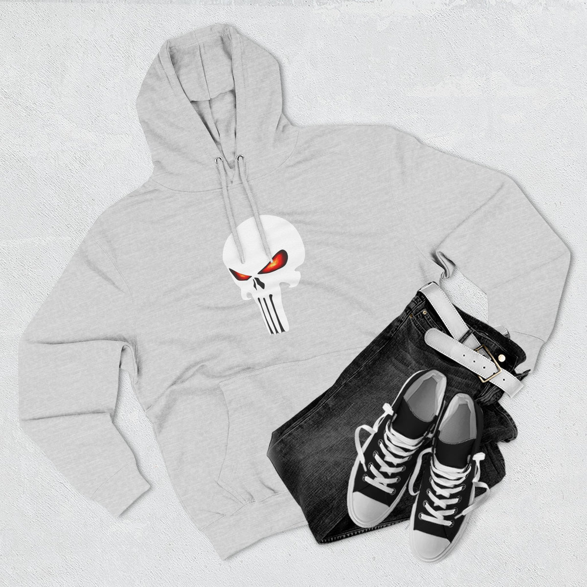 The SCIF Skull "Solid White," Back Quote "Truth Is the Most Effective Weapon," Hoodie