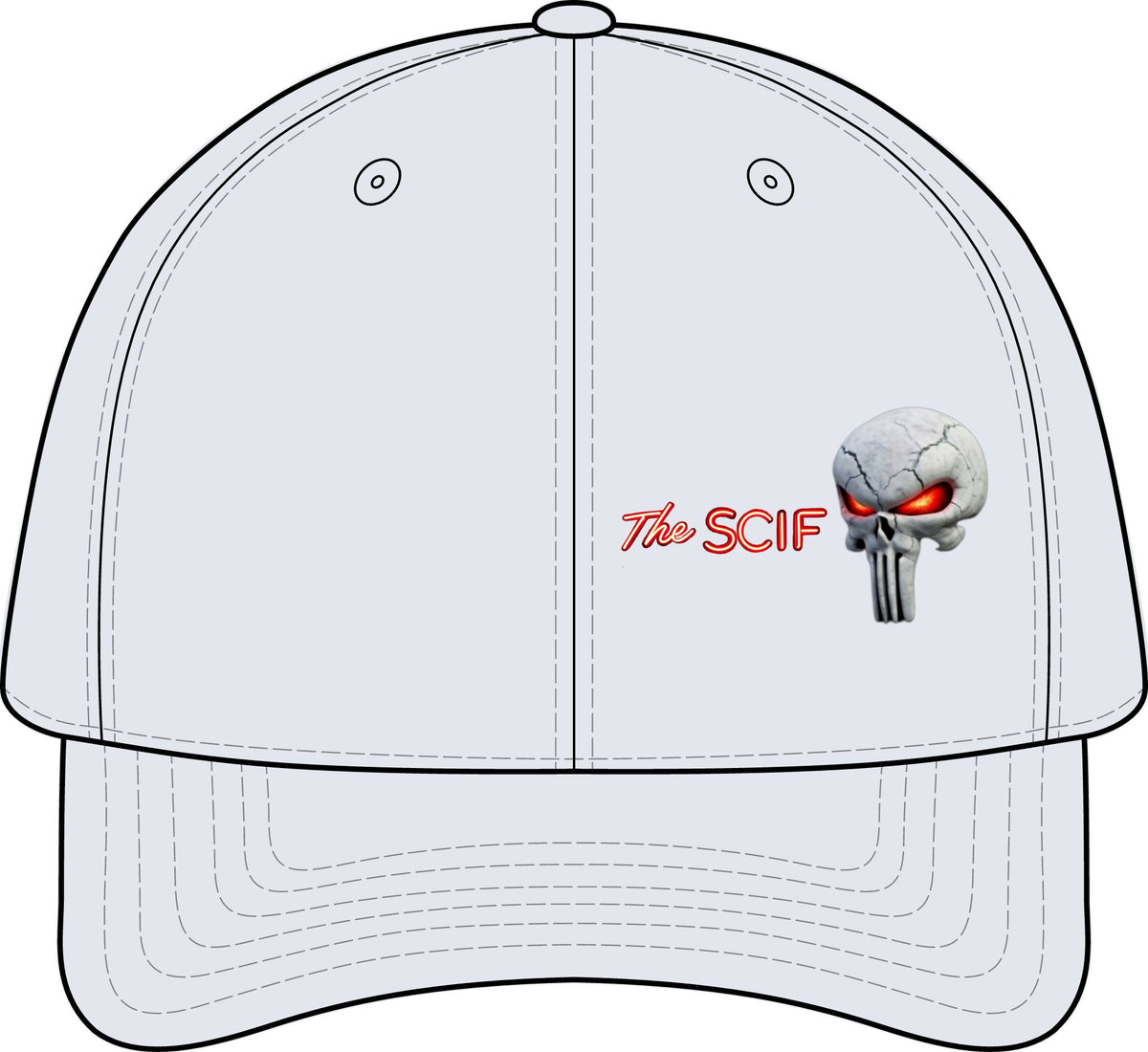 The SCIF Skull logo Snapback hat