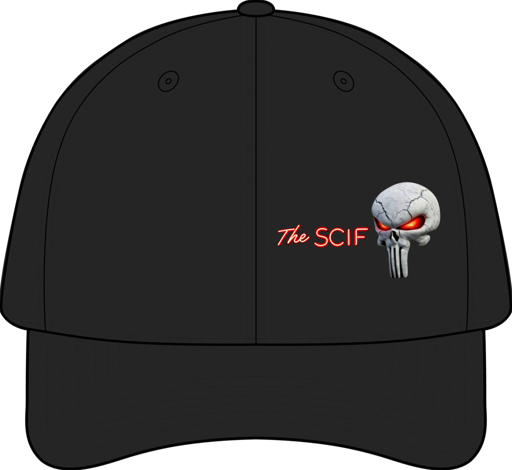 The SCIF Skull logo Snapback hat