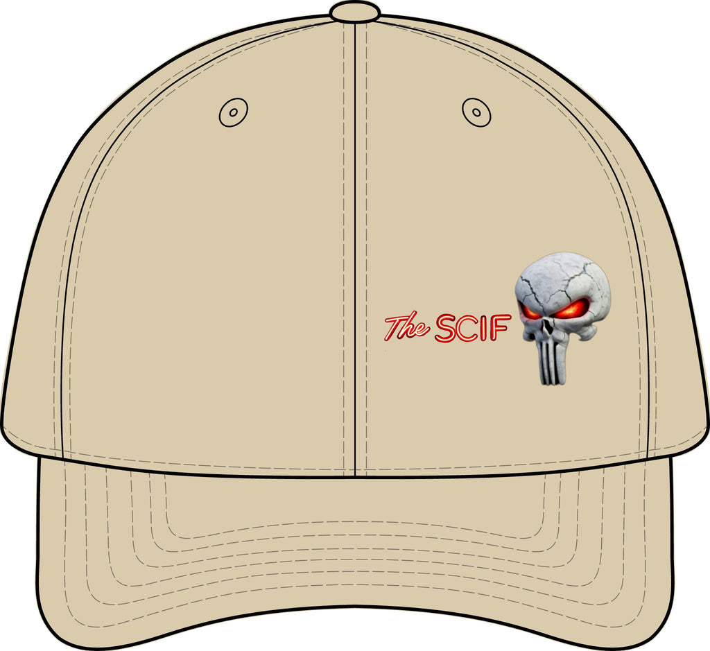 The SCIF Skull logo Snapback hat