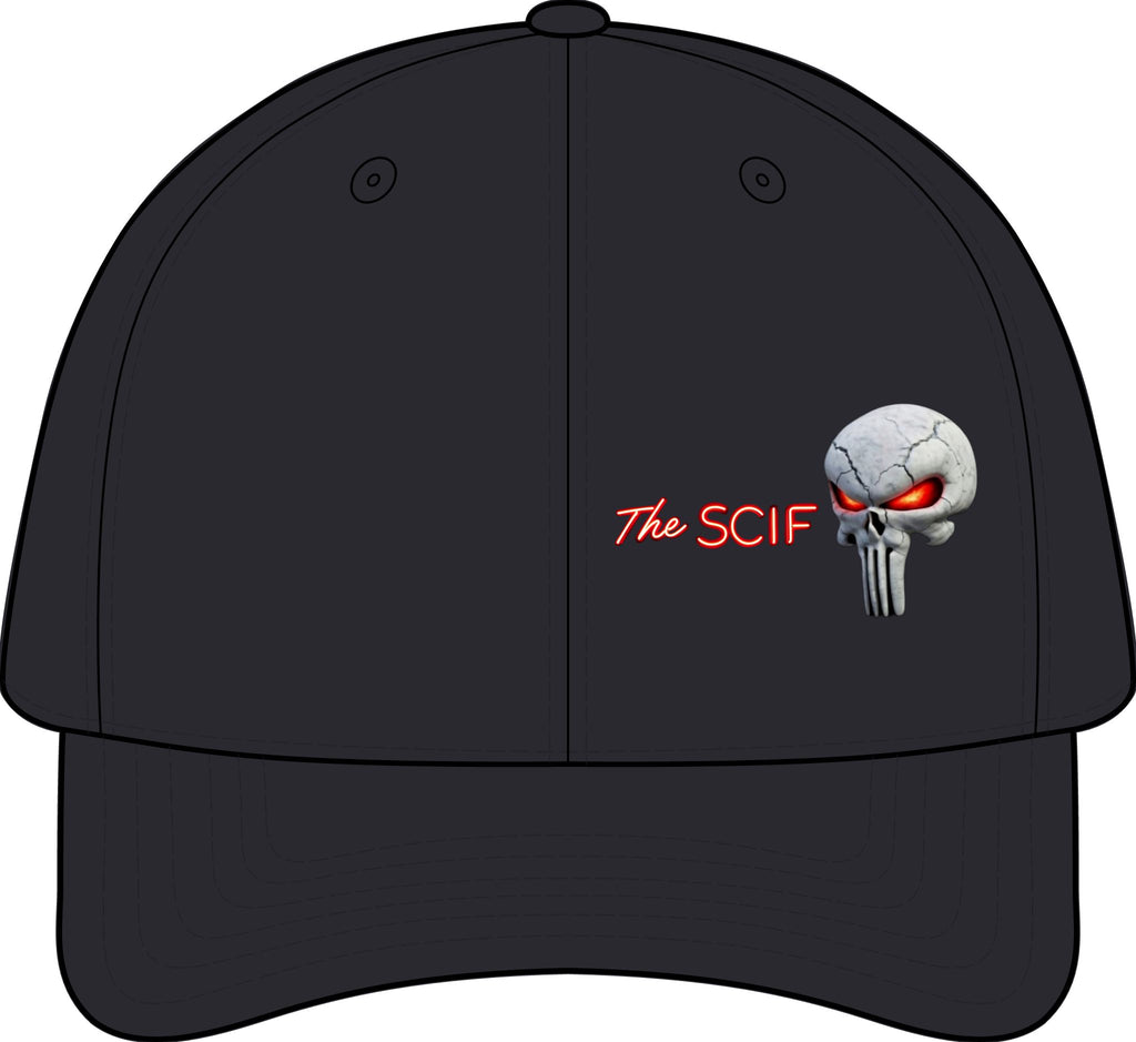 The SCIF Skull logo Snapback hat