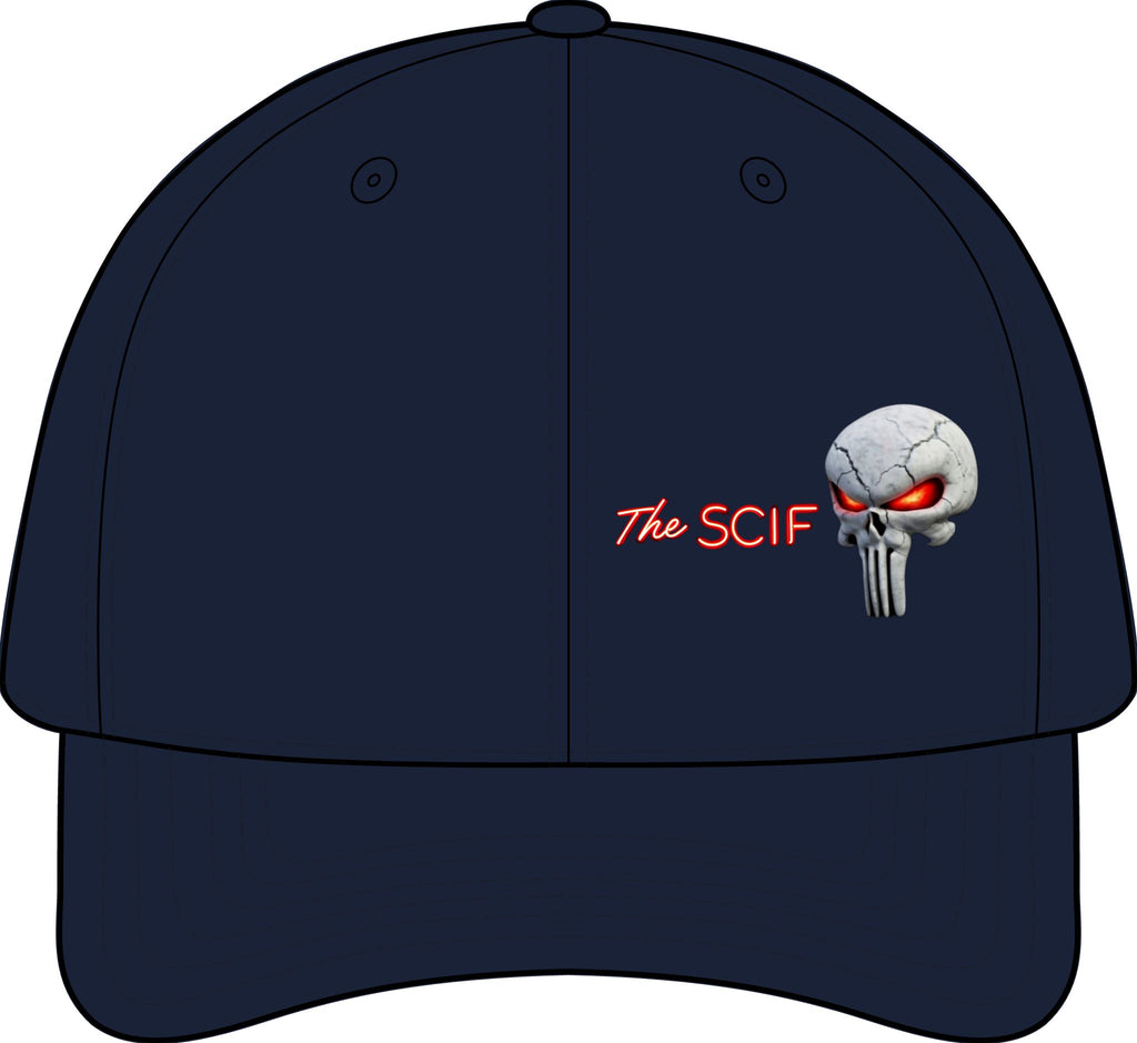 The SCIF Skull logo Snapback hat