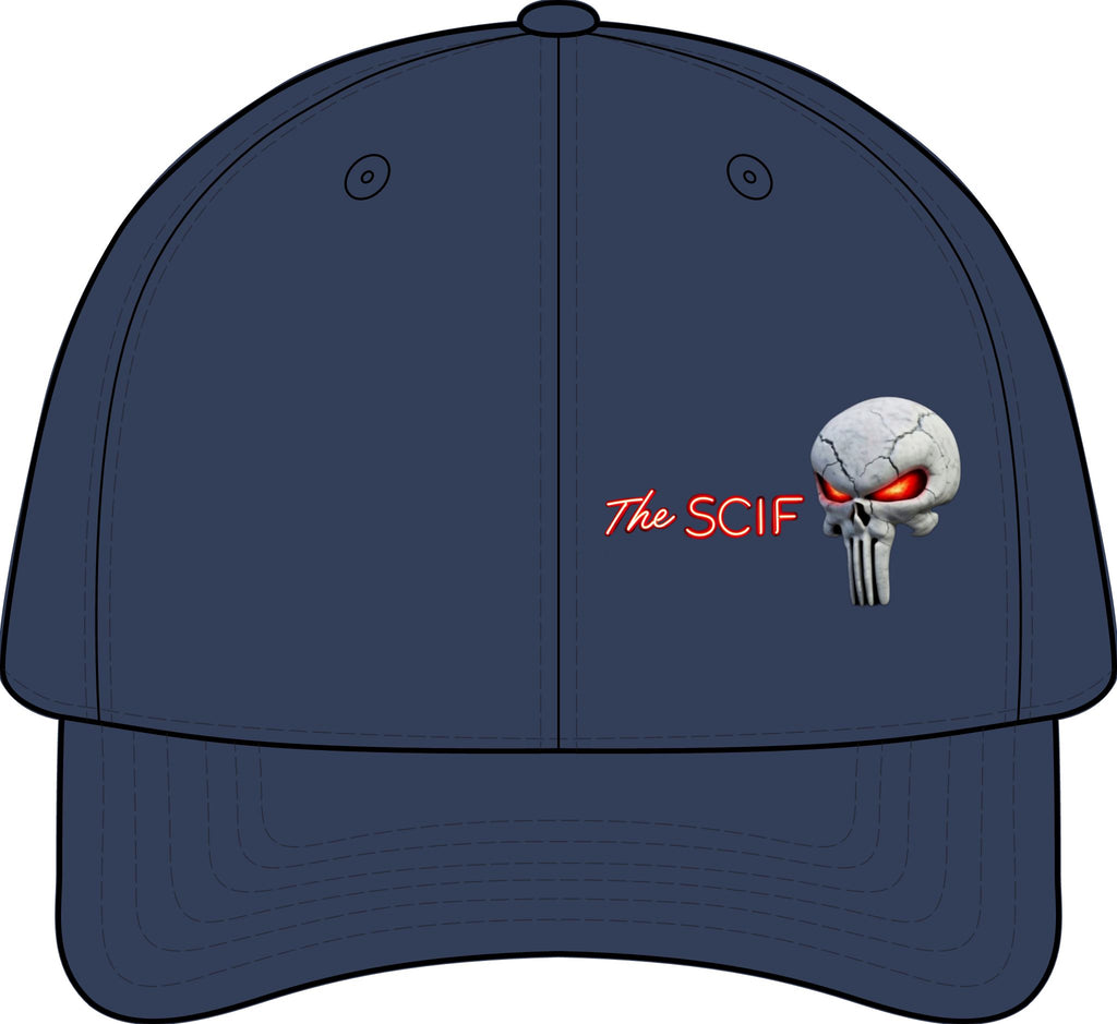 The SCIF Skull logo Snapback hat
