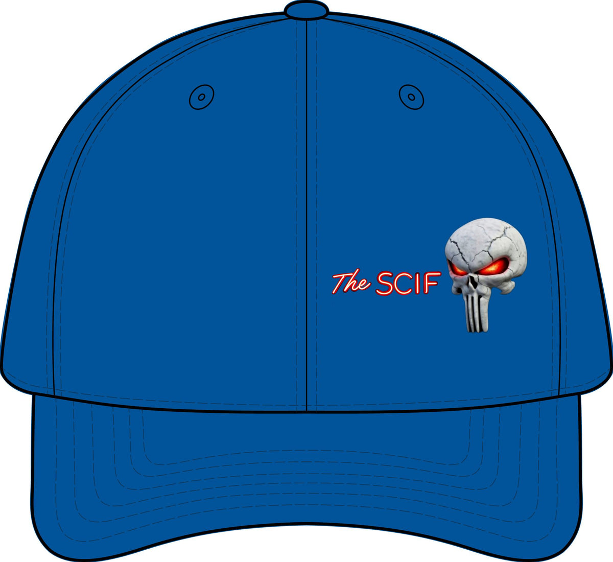 The SCIF Skull logo Snapback hat