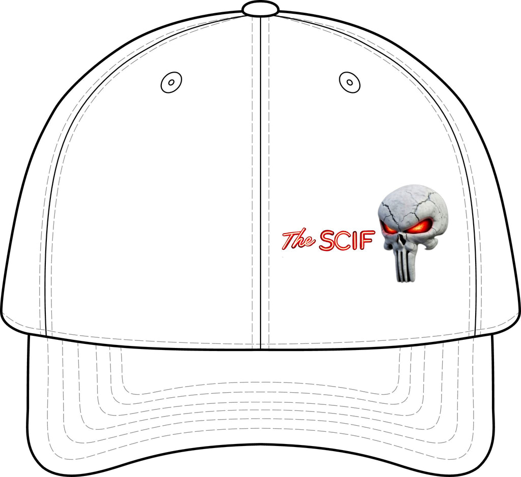 The SCIF Skull logo Snapback hat