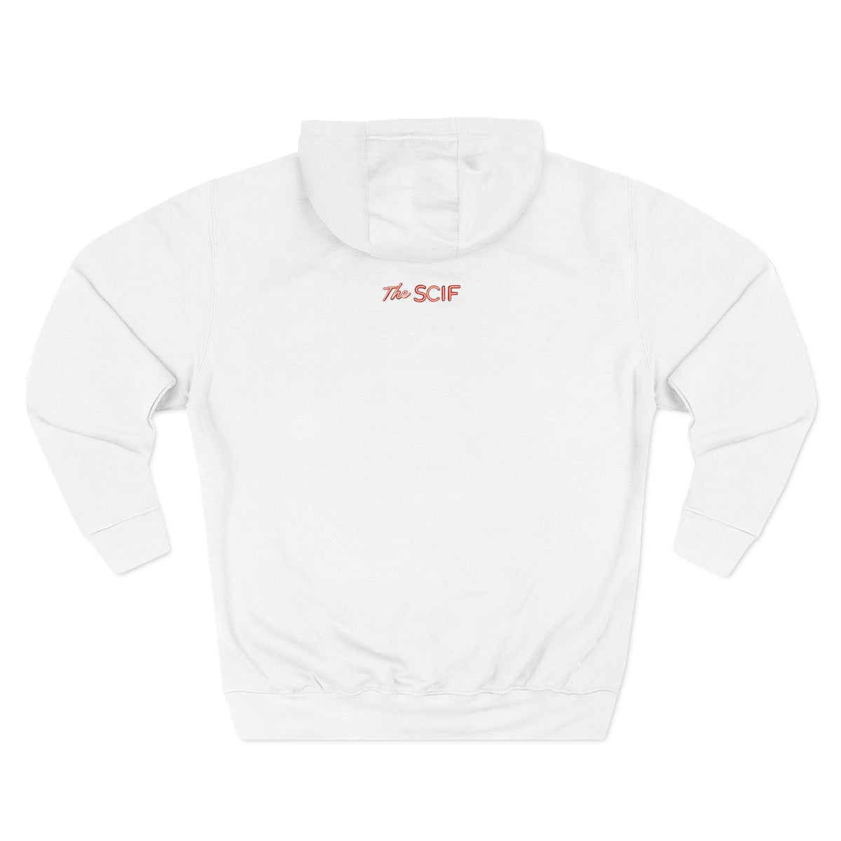 The SCIF "Hunters Become the Hunted Hoodie" – Red Noir Graphic Fleece Pullover
