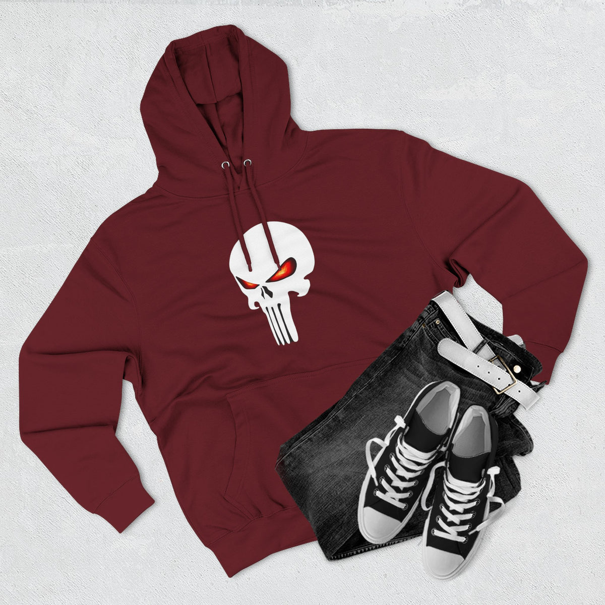 The SCIF Skull "Solid White," Back Quote "Truth Is the Most Effective Weapon," Hoodie