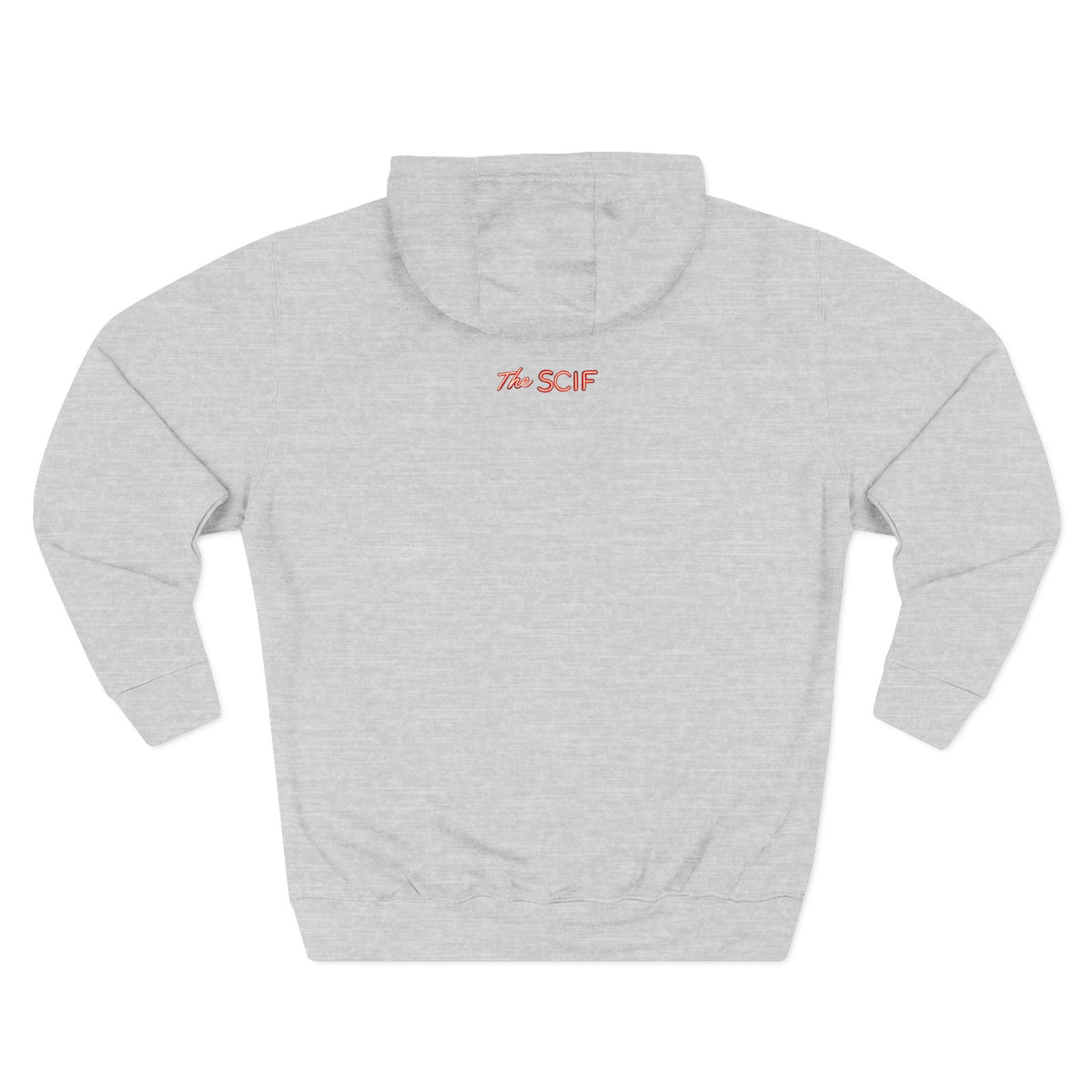 The SCIF "Hunters Become the Hunted Hoodie" – Red Noir Graphic Fleece Pullover
