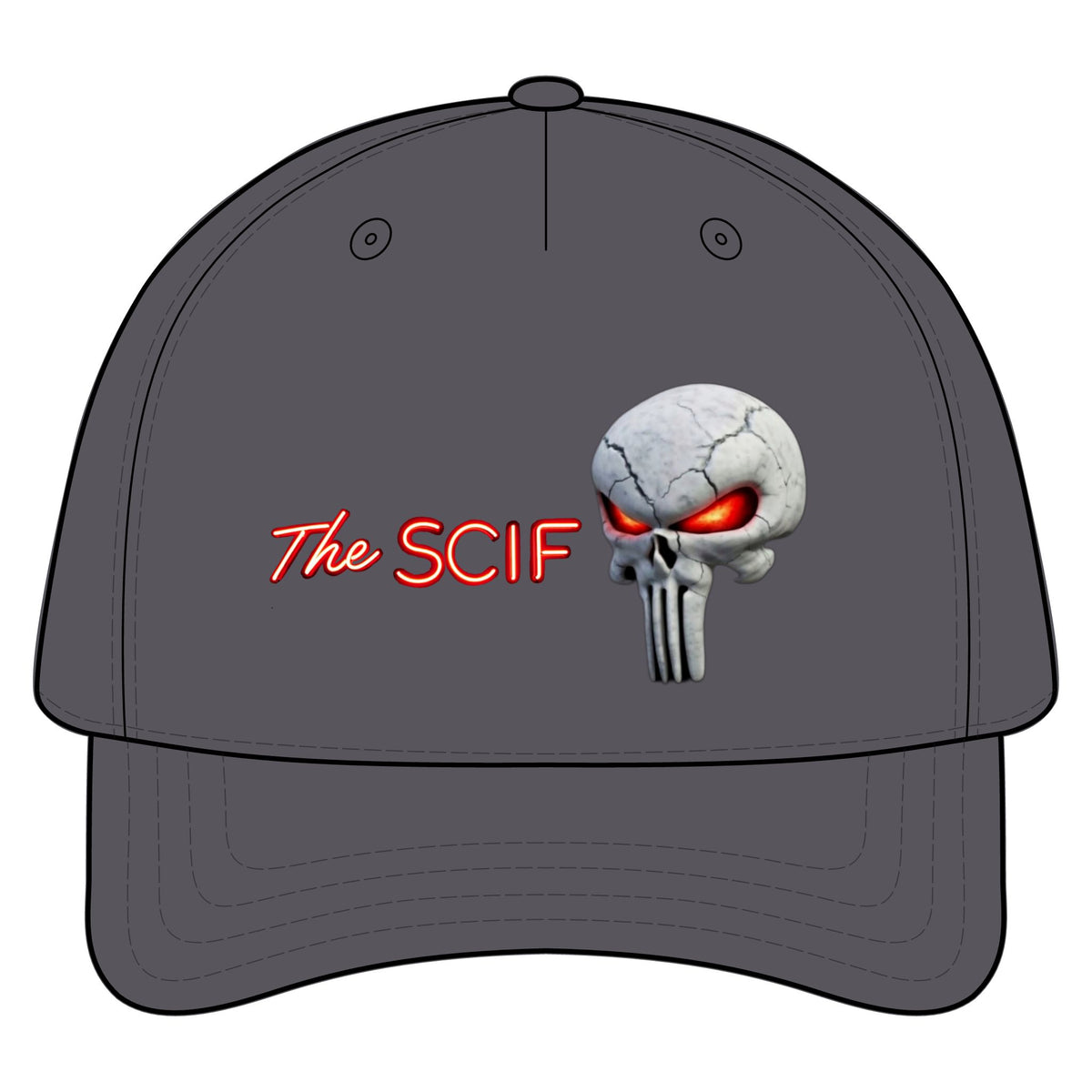 The SCIF Logo/Skull 5 Panel Snapback Hat