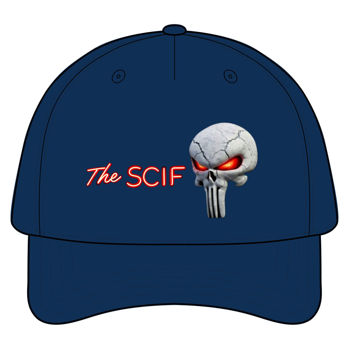 The SCIF Logo/Skull 5 Panel Snapback Hat