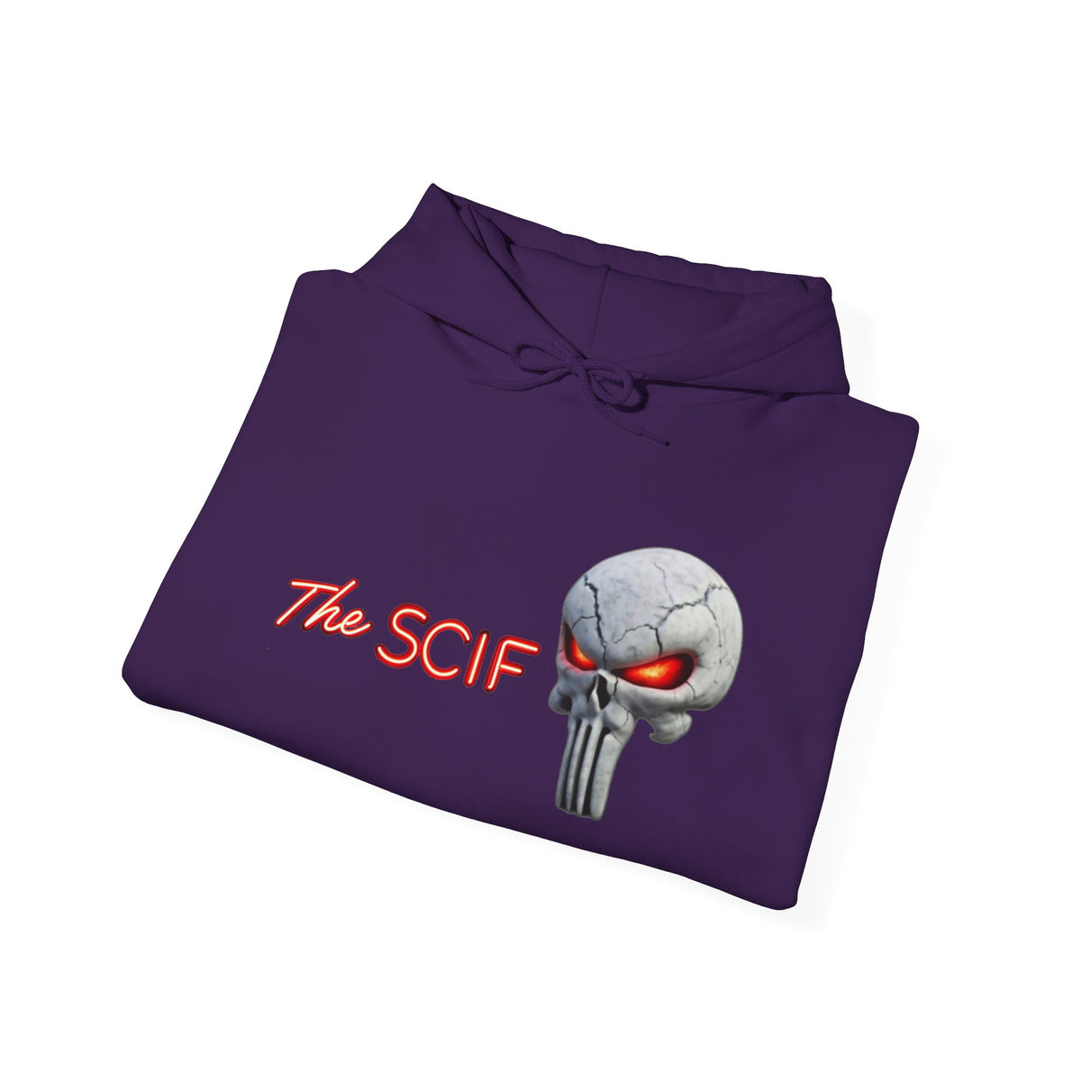 The SCIF Skull logo Graphic Hoodie, Right Sleeve "President Eyes" Graphic, Left Sleeve "Digital Warrior" Quote Graphic.