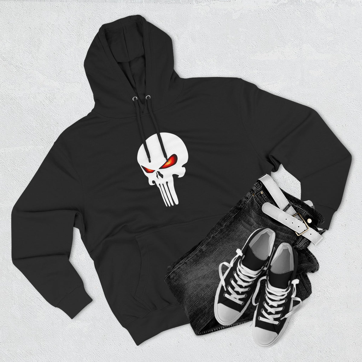 The SCIF Skull "Solid White," Back Quote "Truth Is the Most Effective Weapon," Hoodie