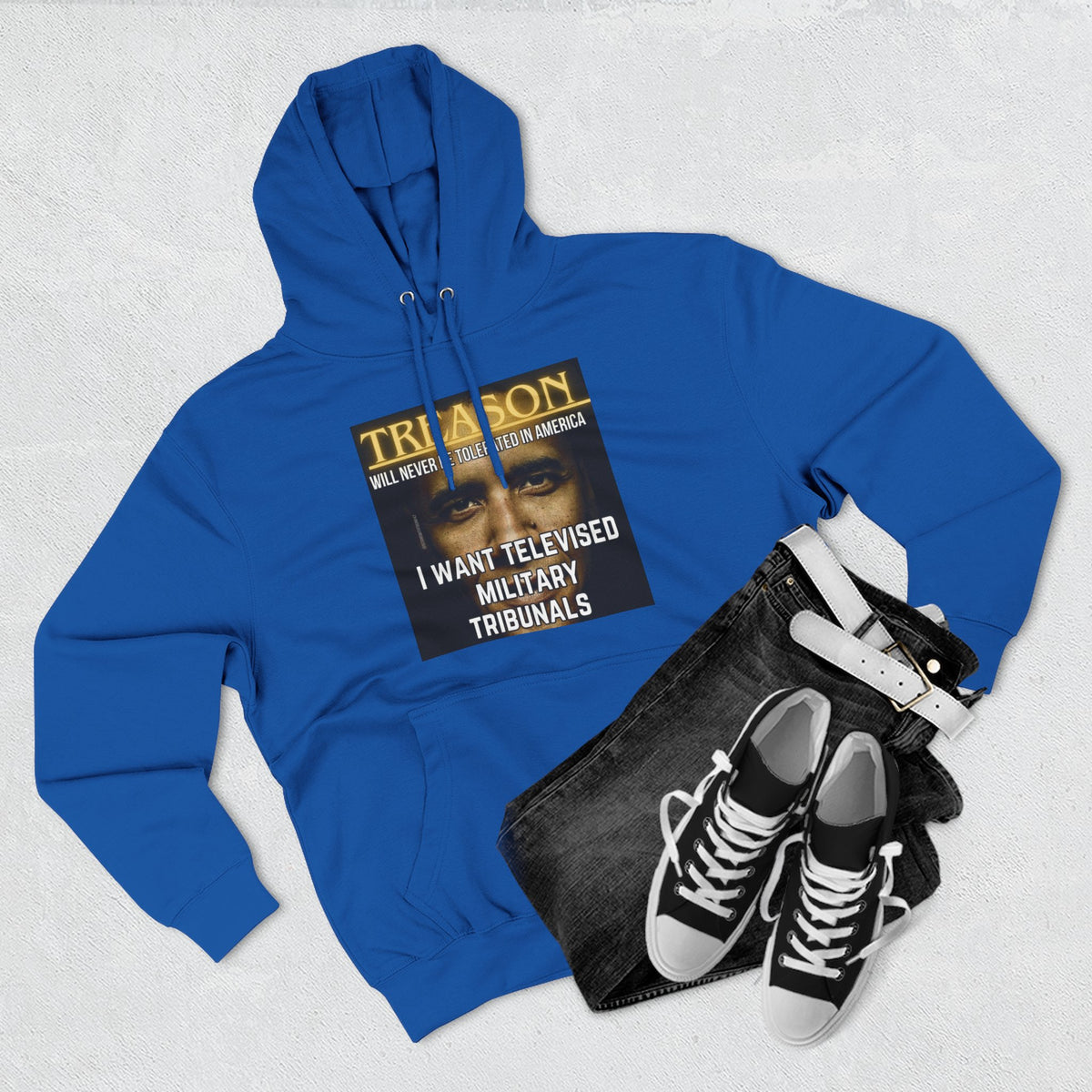 The SCIF "Treason" Televised Military Tribunals Graphic Hoodie