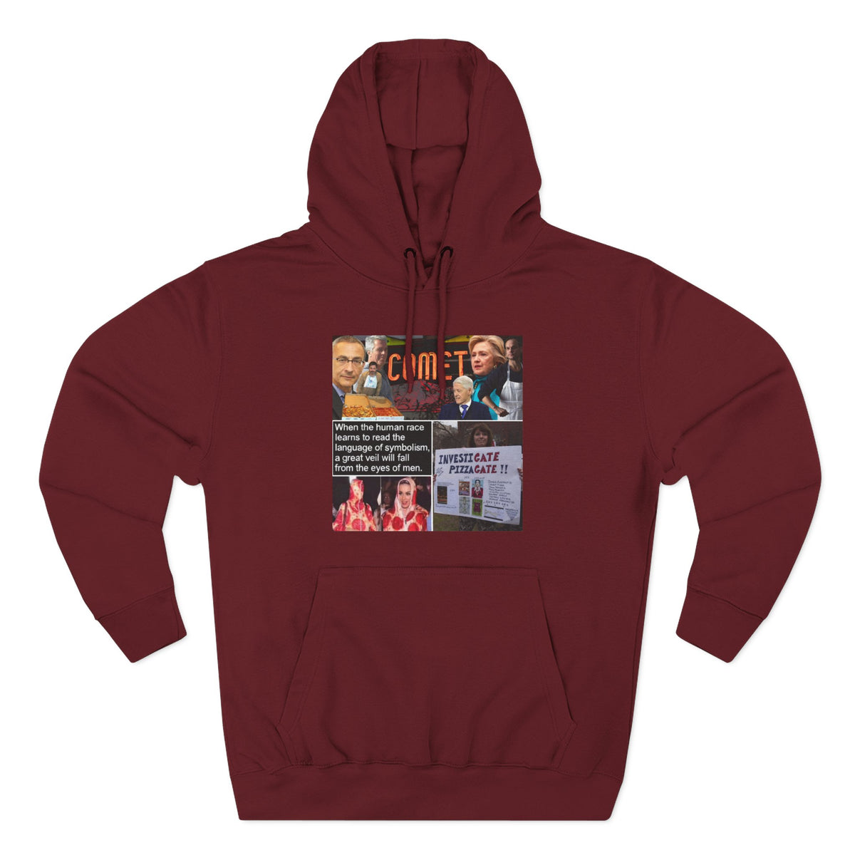 The SCIF "Pizzagate Collage" Fleece hoodie