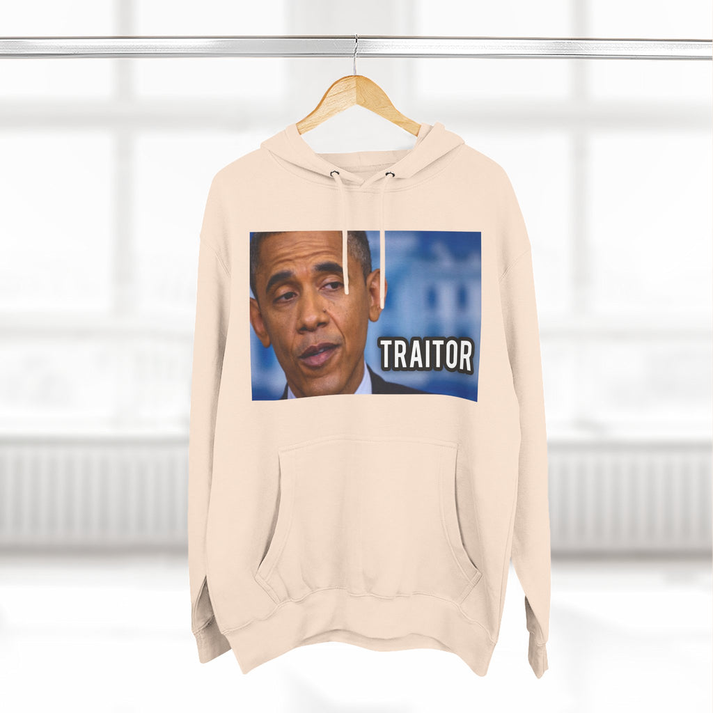 The SCIF "Presidential Traitor Meme" Fleece Hoodie, Back "Money On Pallets Meme."