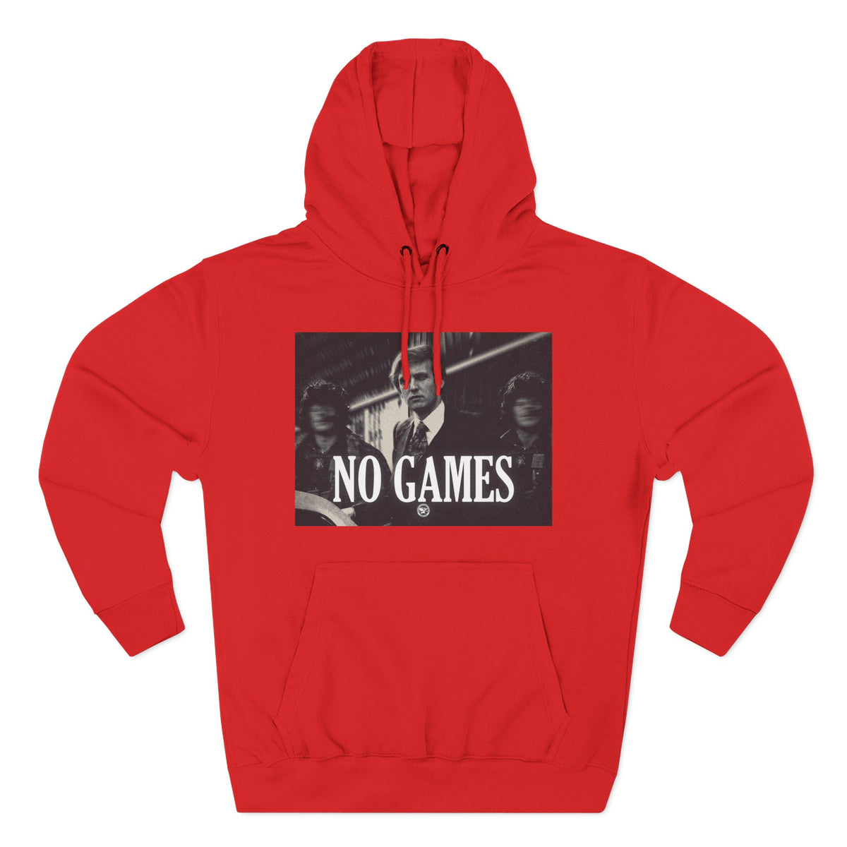 The SCIF "No Games" Hoodie – Vintage Noir Graphic Fleece Pullover