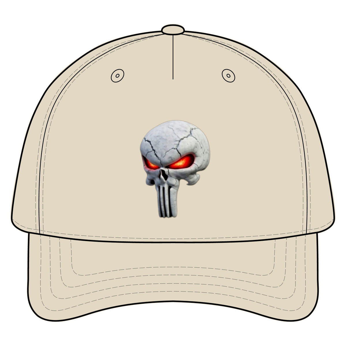 The SCIF Skull 5 Panel Snapback Hat