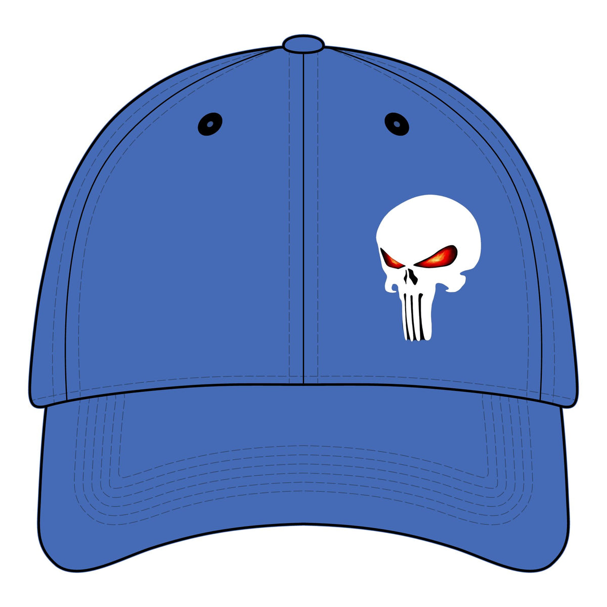 The SCIF Skull "Solid White" Embroidered Strapback
